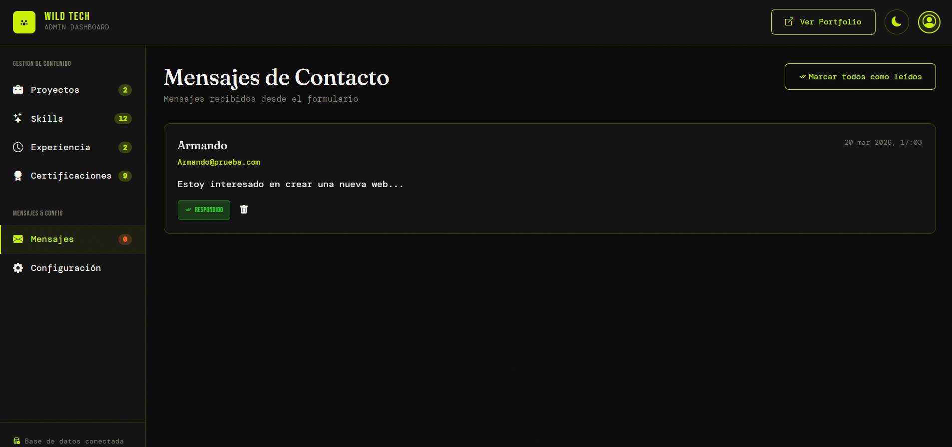 Portafolio web de desarrollador — José Rodríguez López