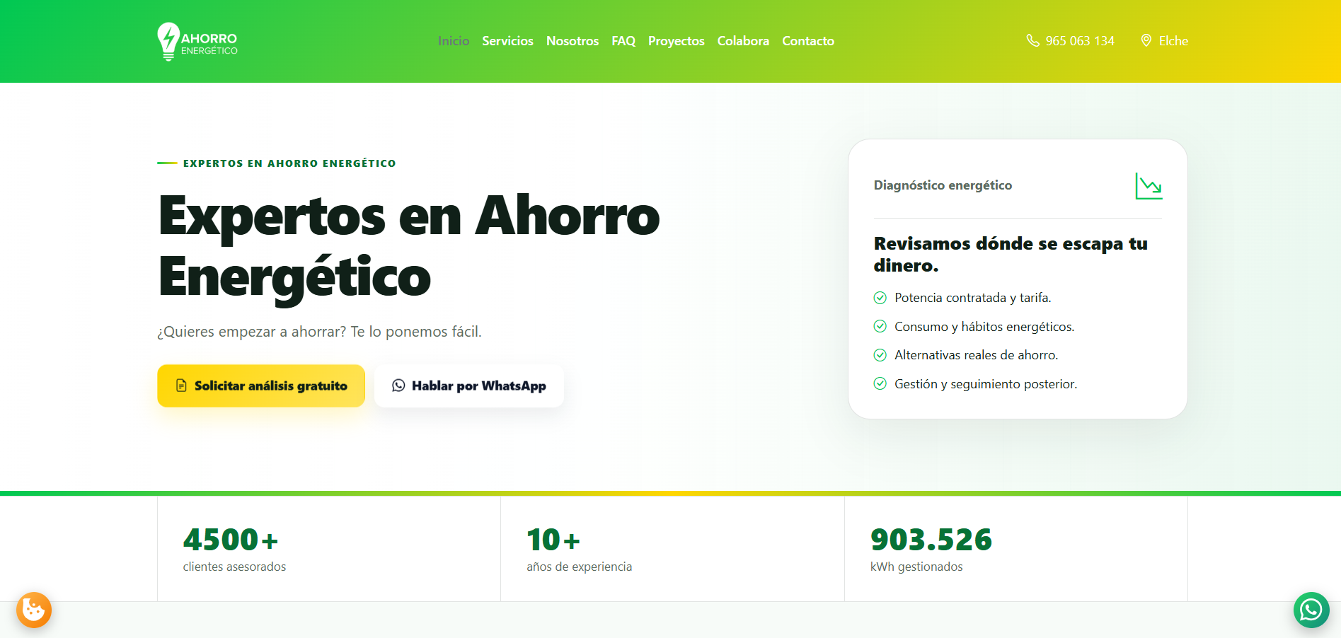 Web corporativa + CRM de leads — Expertos en Ahorro Energético