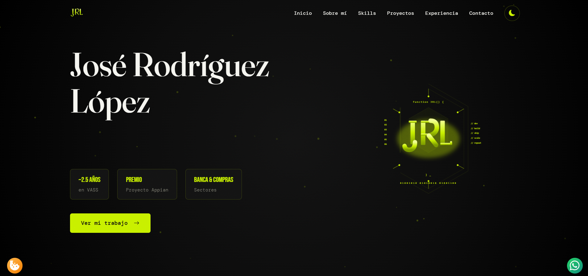 Portafolio web de desarrollador — José Rodríguez López