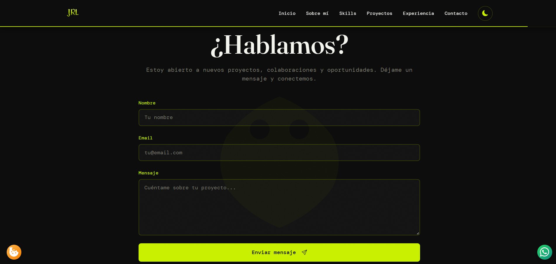 Portafolio web de desarrollador — José Rodríguez López
